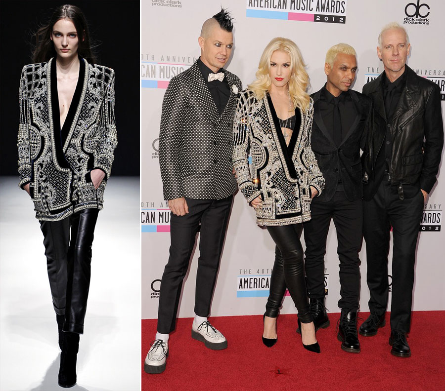 Gwen Stefani Balmain outfit AMAs 2012