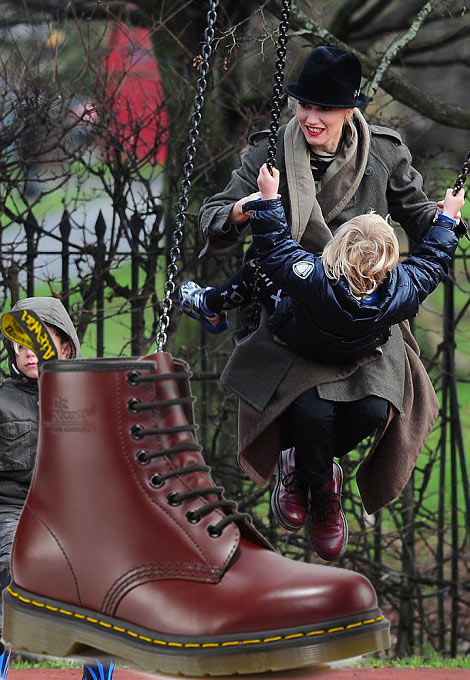 Gwen Stefani s boots Dr Martens cherry boots