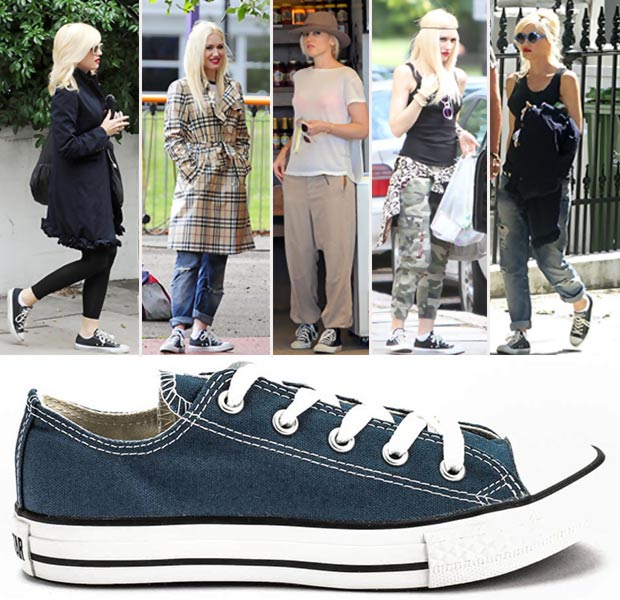 Casual Star Style: Gwen Stefani Dr Martens Boots, Converse Sneakers