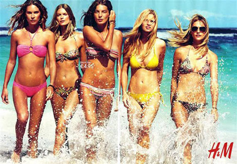 H and M swimwear 2010 ad campaign