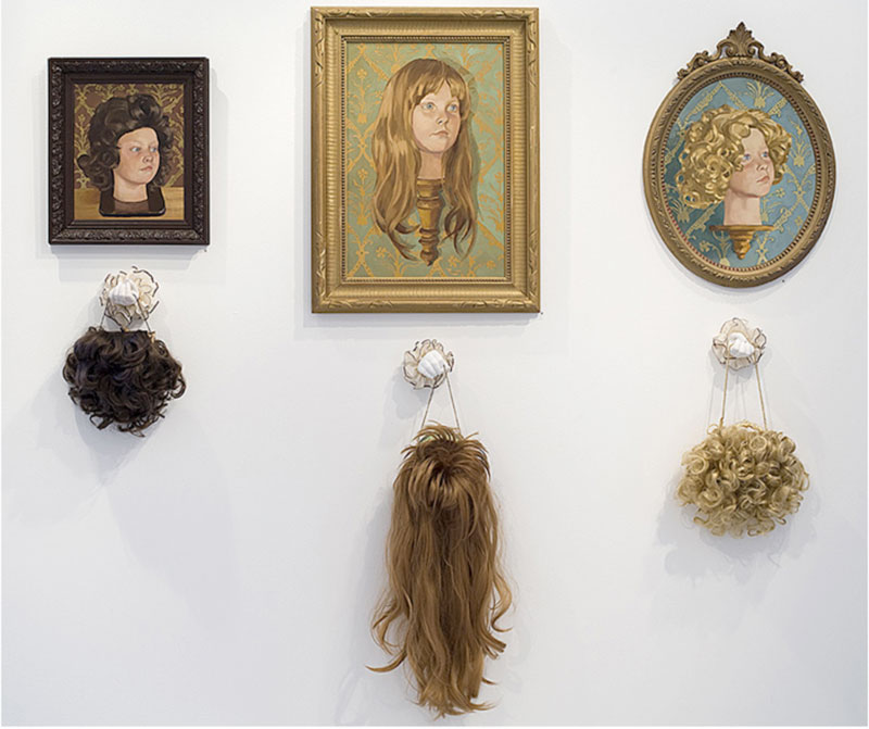 hair mixed media installation Pia Ingelse