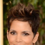 Halle Berry hair makeup jewelry 2013 Golden Globes