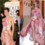 Halle Berry Versace revealing dress 2013 Golden Globes
