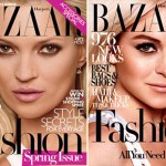 Harpers Bazaar Kate Moss vs Lindsay Lohan covers
