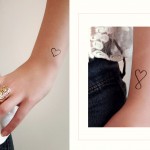 heart shaped temporary tattoo