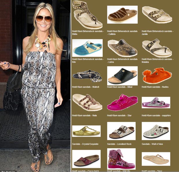 Heidi Klum Birkenstock sandals collection