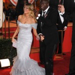 Heidi Klum Cavalli Dress Seal Golden Globes 2010