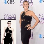 Heidi Klum Julien MacDonald black cutout dress People s Choice Awards 2013