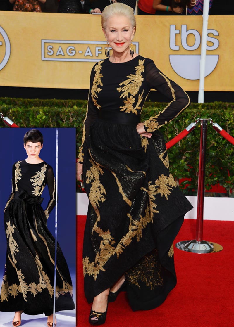 Helen Mirren Escada dress 2014 SAG Awards
