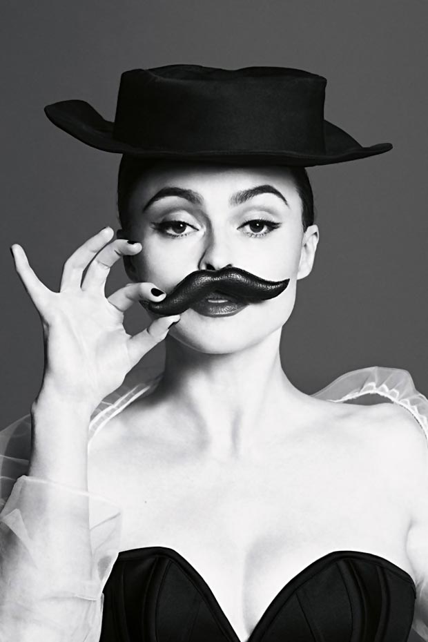 Helena Bonham Carter playful Vogue UK July 2013