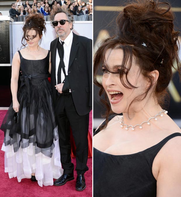 Helena Bonham Carter Vivienne Westwood ombre dress 2013 Oscars