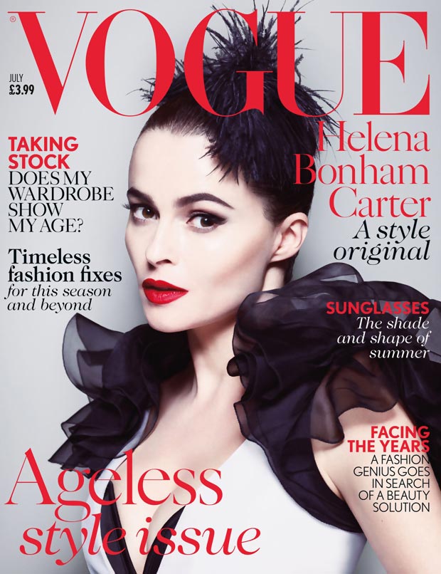 Helena Bonham Carter Vogue UK July 2013 cover