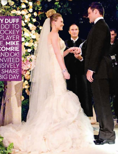 Hilary Duff Mike Comrie wedding ceremony