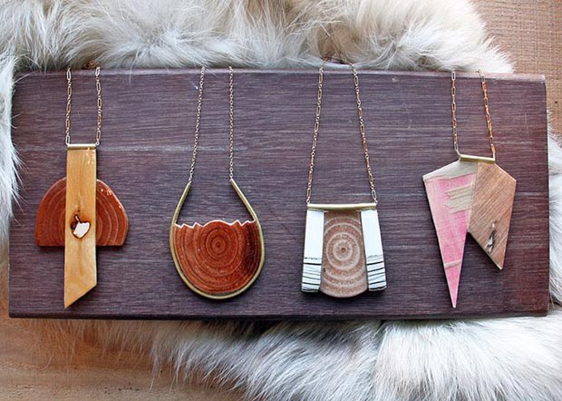 hipster necklaces wood