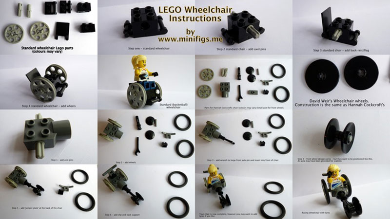 how to build Lego wheelchairs