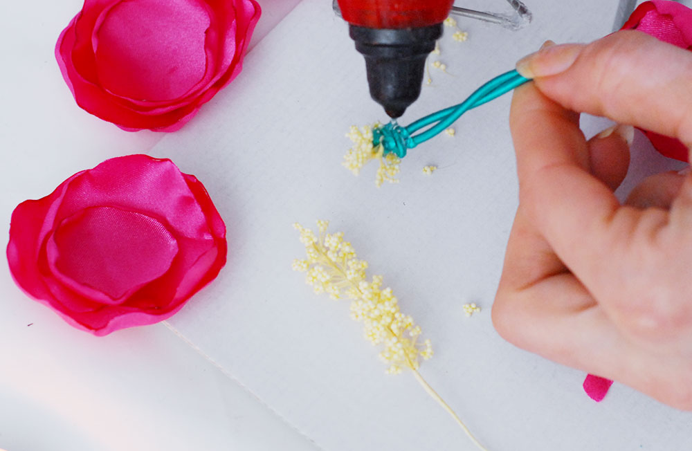 how to make pistils for fabric flowers