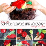how to summer flowers hair accessory diy step by step