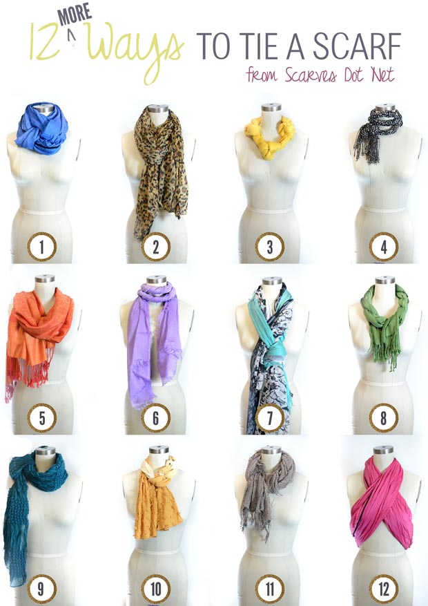 how to tie a scarf 12 fancy ways