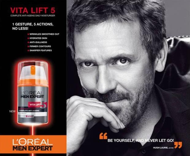 Hugh Laurie L oreal Vita Lift ad campaign