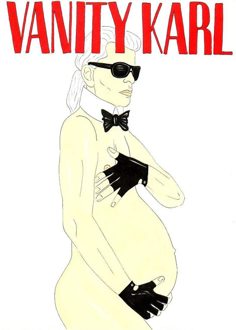 Karl Lagerfeld pregnant Humor Chic