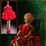 Hunger Games Effie Trinket wears red McQueen dress