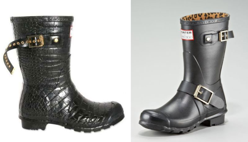 Hunter by Jimmy Choo rubber boots mid