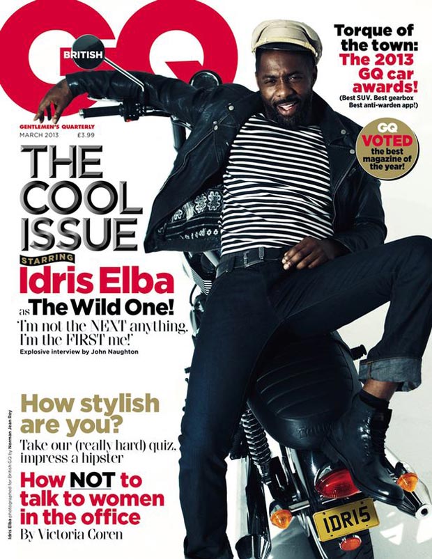 Idris Elba GQ March 2013 cover