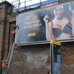 installing 3D wonderba poster in London