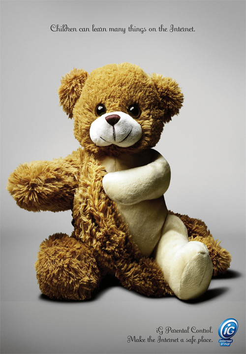 Internet Group parental control campaign teddy bear
