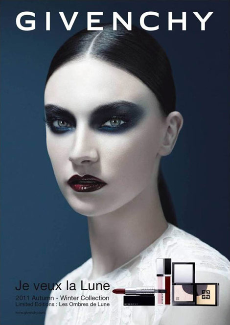Jacquelyn Jablonski’s Givenchy Beauty Fall Winter 2011 Campaign. Twilight Fans Rejoice