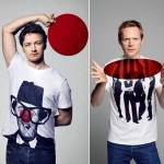 James McAvoy Paul Bettany Comic Relief Red Nose t shirts