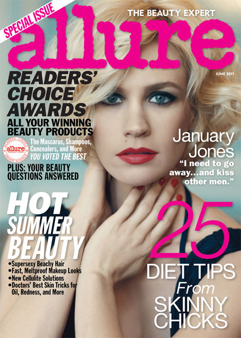 January Jones Allure June 2011 cover