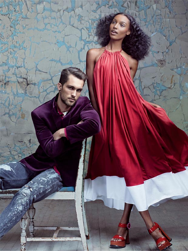 Jasmine Tookes and Boyfriend posing in Vogue