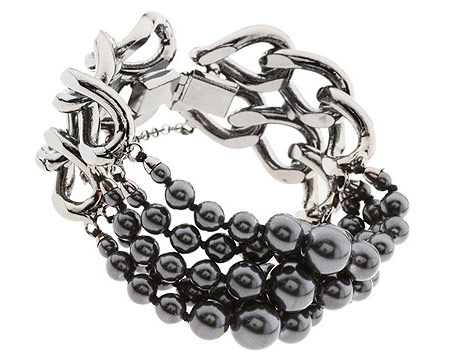 Jean Paul Gaultier pearls bracelet black