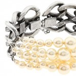 Jean Paul Gaultier pearls bracelet ivoire