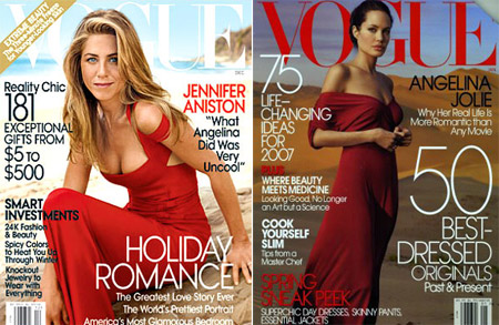 Jennifer Aniston Vogue US December 08 Angelina Jolie Vogue US January 07