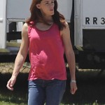 Jennifer Garner baby bump on set