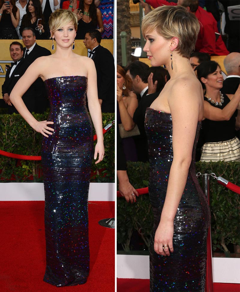 Jennifer Lawrence dress 2014 SAG Awards Red Carpet