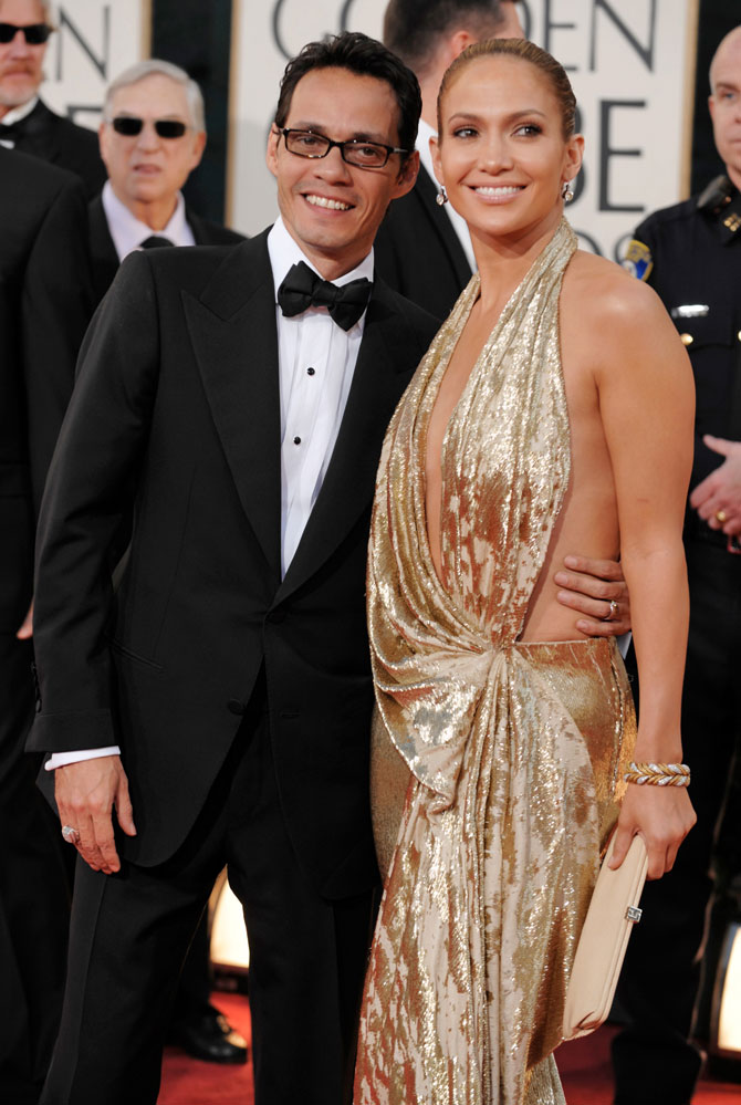Jennifer Lopez Marchesa dress Golden Globe Awards 2009 2
