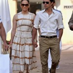 Jennifer Lopez with husband Marc Anthony shopping
