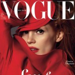 Jessica Chastain s red Vogue Germany January 2013 cover
