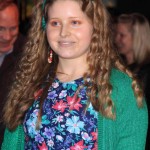 Jessie Cave Orange Makeup Green cardi