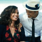 Joan Smalls having fun with Bruno Mars in Vogue