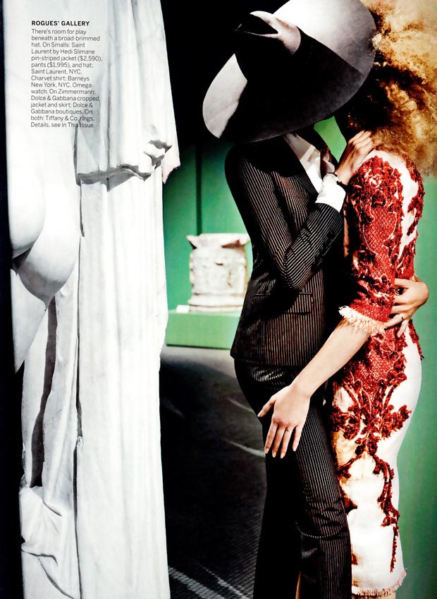Joan Smalls Raquel Zimmermann kiss in Vogue