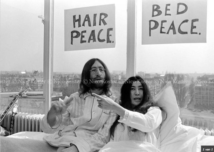 John Lennon Yoko Ono Hotel Room 9