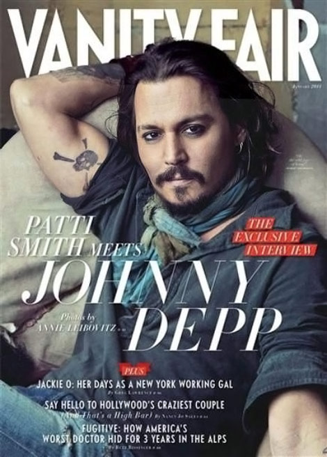 Johhny Depp Vanity Fair January 2011 cover
