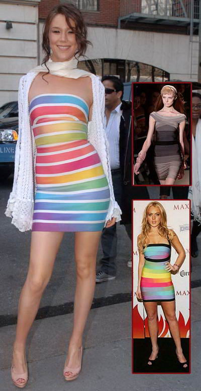 Outfit of the Day – Herve Leger Max Azria Rainbow Bandage Dress