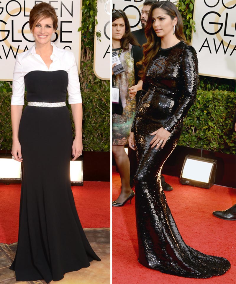 Julia Roberts Camila Alves Dolce Gabbana dresses Golden Globes