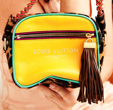 Julia Roitfeld Louis Vuitton yellow bag