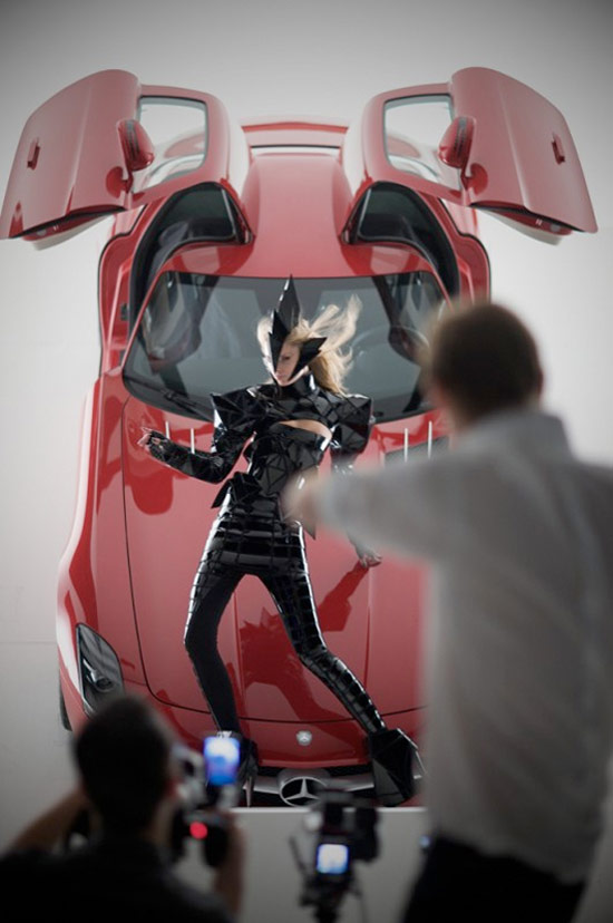 Julia Stegner Mercedes SLS AMG Ad Campaign 2